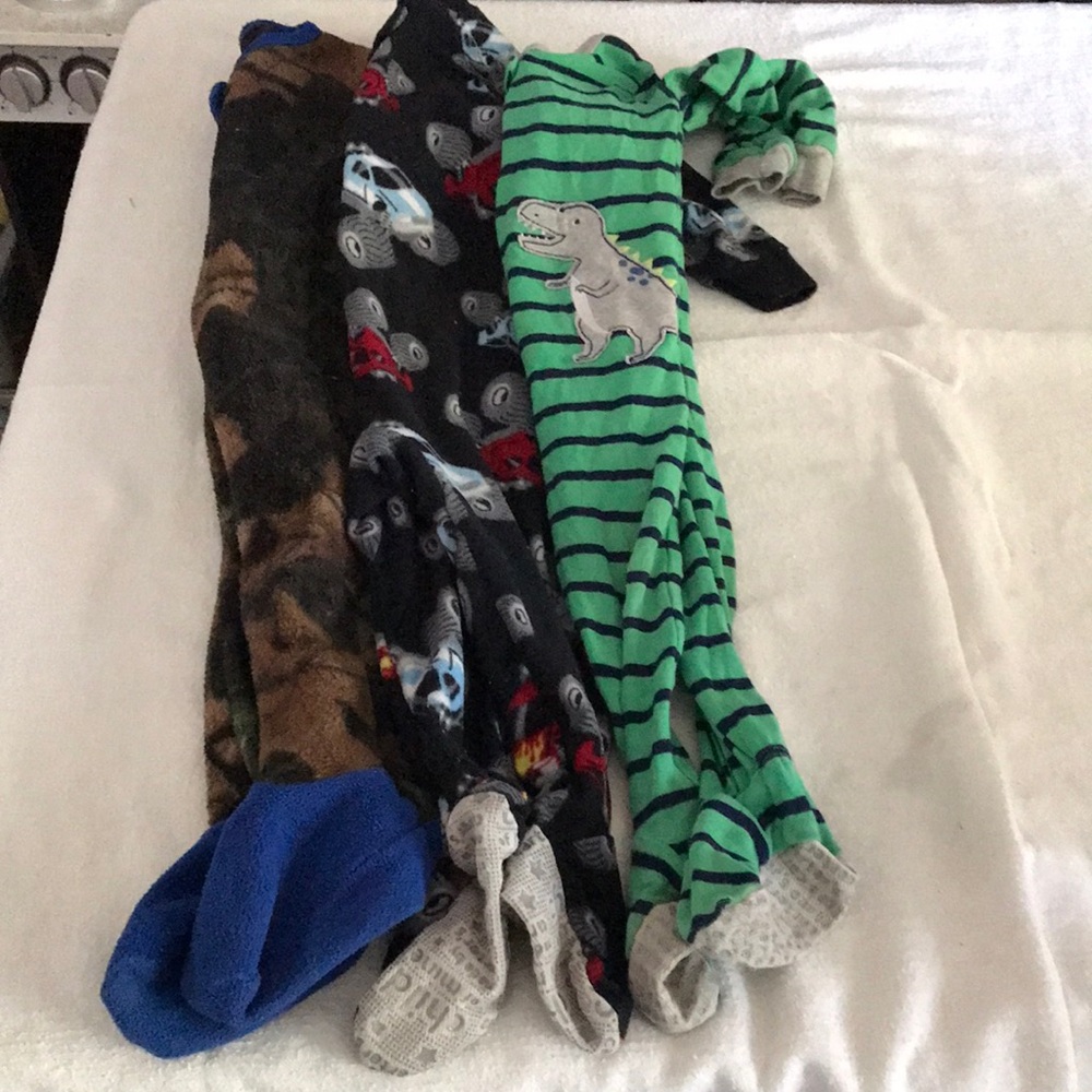 Boys 12m footed jammies. 2 Carter’s and 1 Trail Crest